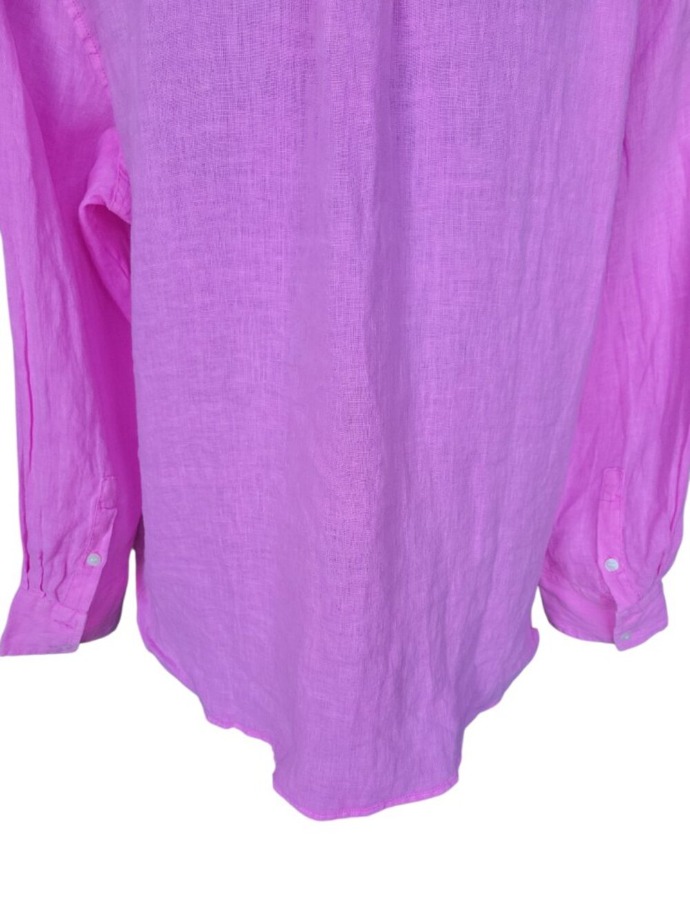 GAP Bright Pink Relaxed Linen Button Front Shirt Women's Size S - Picture 6 of 10